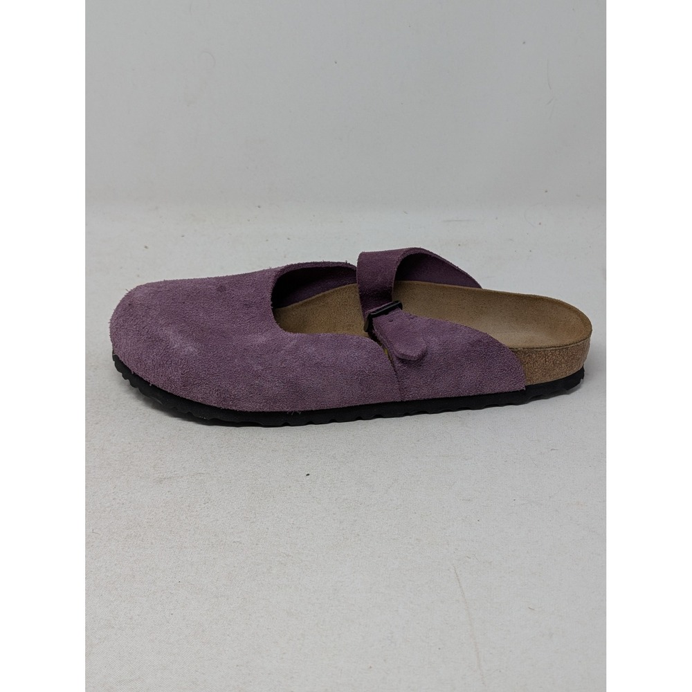Birkenstock London Purple Suede Closed Toe Clogs Shoes Womens 39 L8 M6 - Picture 3 of 13
